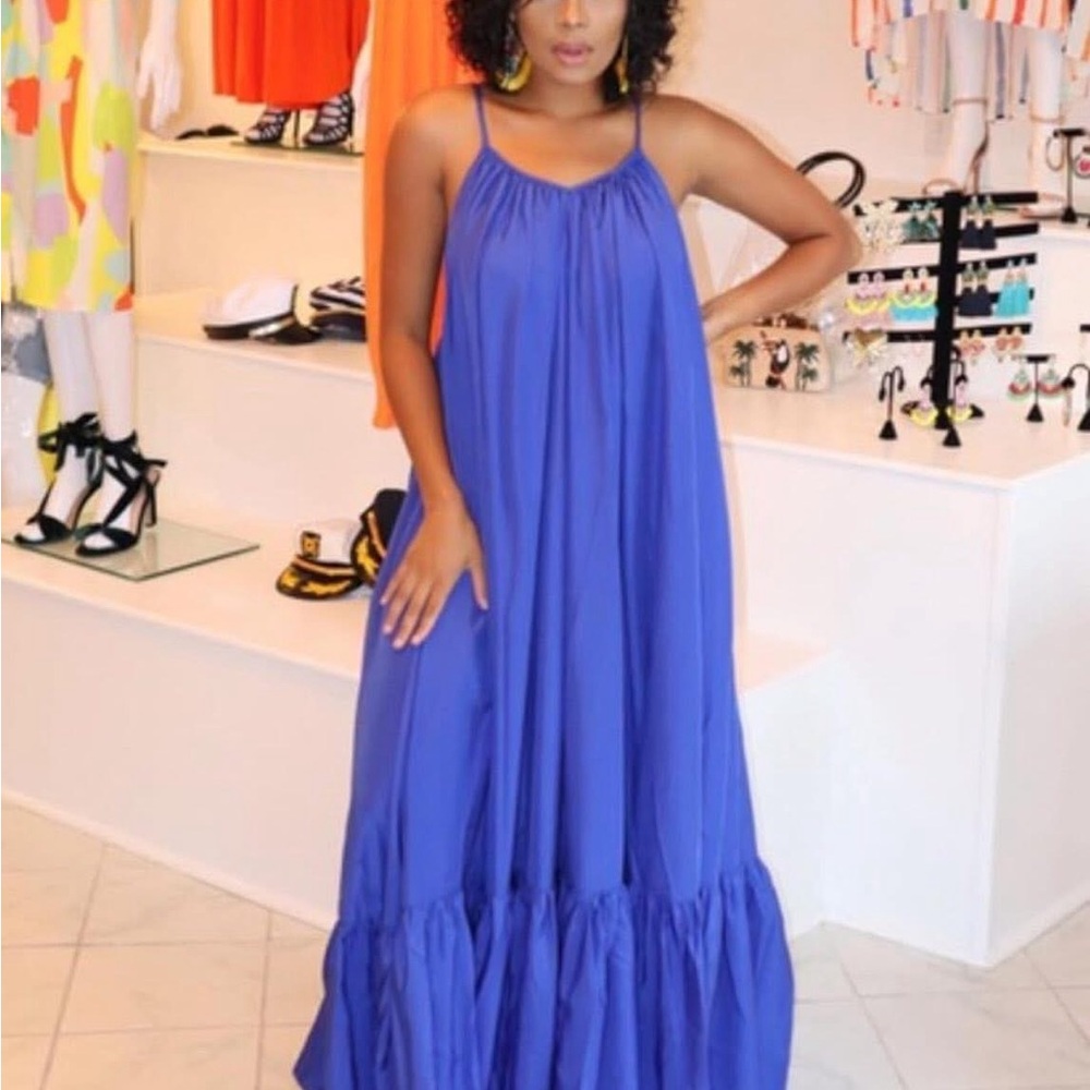 Elegant Blue Maxi Dress